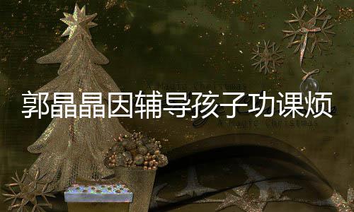 人启刚郭晶功课辅导烦躁孩子 霍应酬陪家晶因减少